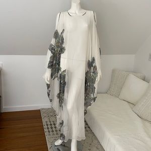 Ala von Auersperg Kaftan One Size Tropical Leaves